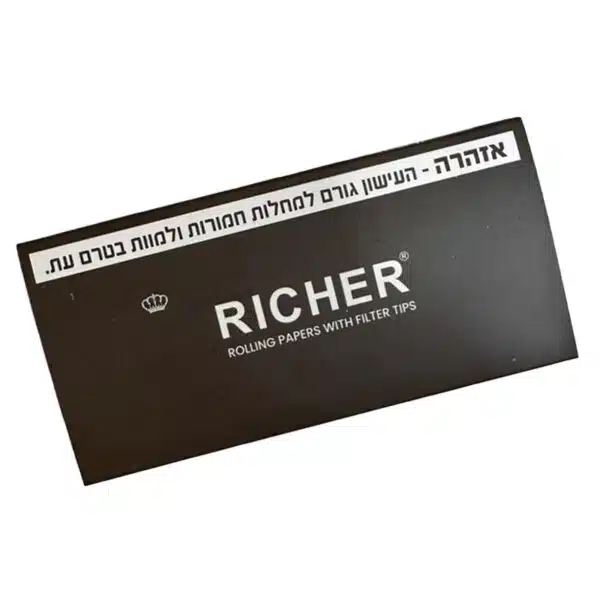 Richer ריצ'ר נייר גלגול קינג סייז עם פילטרים וקססונית (חום)