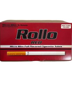 סיגריות ריקות דקות 5.5 למילוי 200 יחידות Rollo Red
