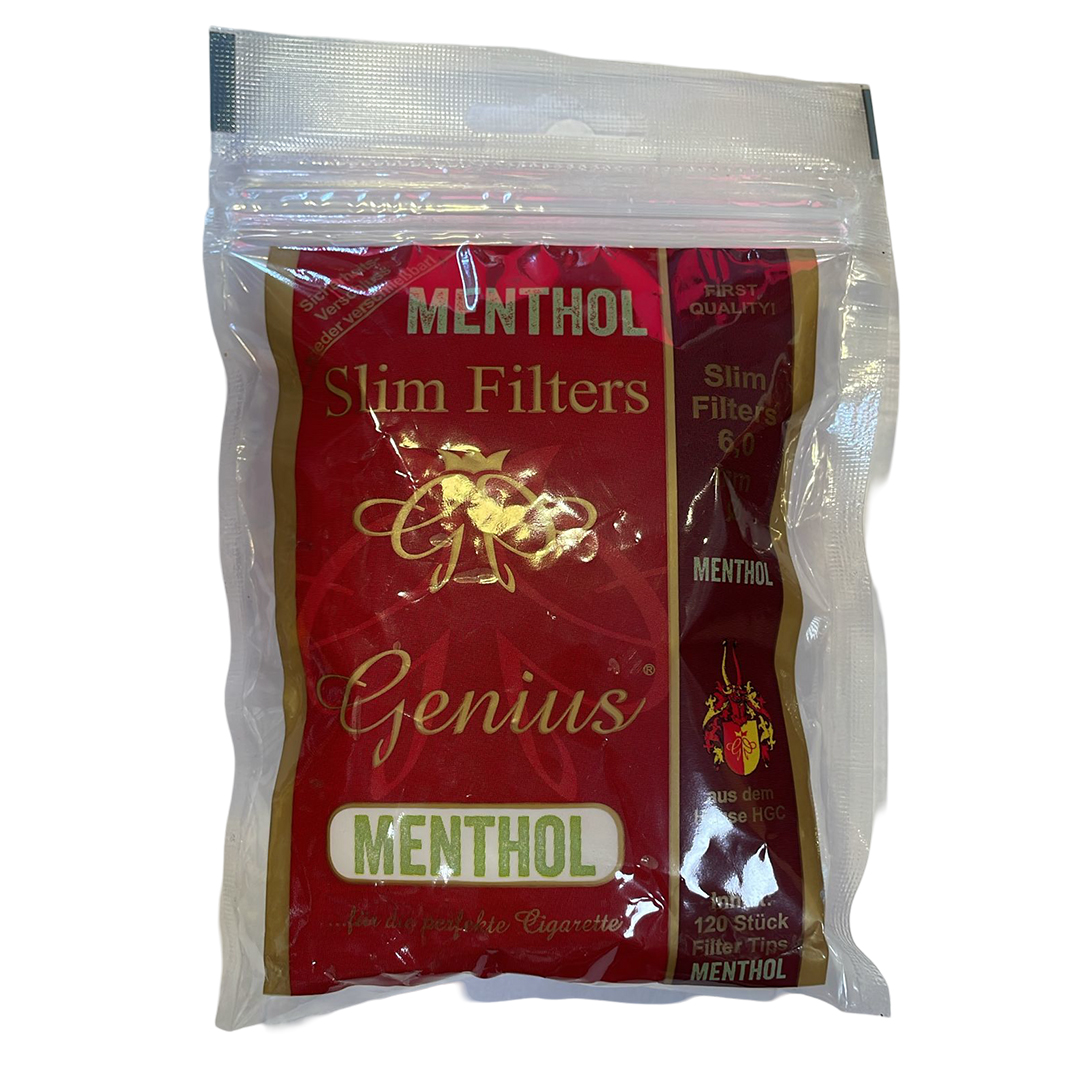 פילטר ספוג 6 מ"מ קצר בטעם מנטה ג'ניוס Genius