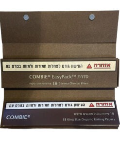 נייר גלגול אורגני קינג סייז עם פילטר פחם קומבי Combie